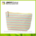 hot sale cosmetic bag canvas printing with special zipper/beautiful cosmetic bag